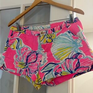 Lilly Pulitzer Pink and Blue High Waist Shorts